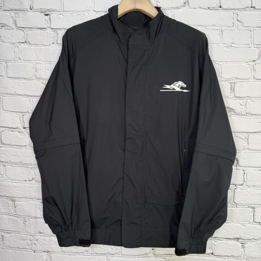 DryJoys by FootJoy Mens M Golf Rain Jacket Longwood College Black Convertible
